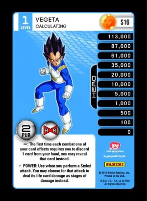 EVO-S16 Vegeta - Calculating (Rainbow Foil)