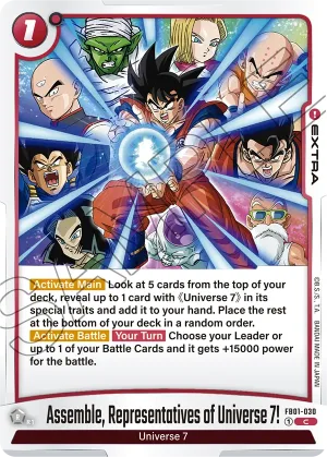 FB01-030 Assemble, Representatives of Universe 7!