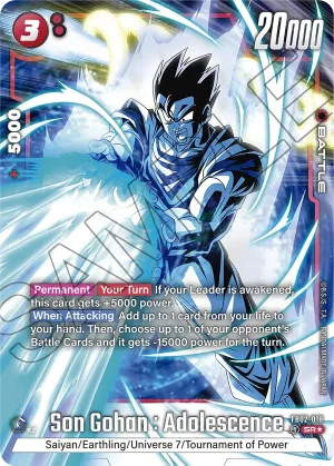 FB02-018 Son Gohan : Adolescence (Alt art)