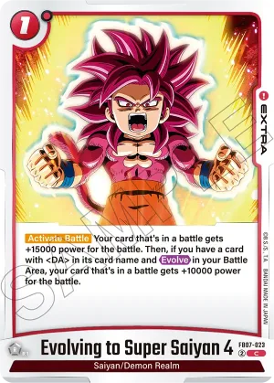 FB07-023 Evolving to Super Saiyan 4