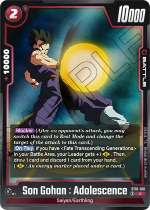 ST01-010 Son Gohan : Adolescence