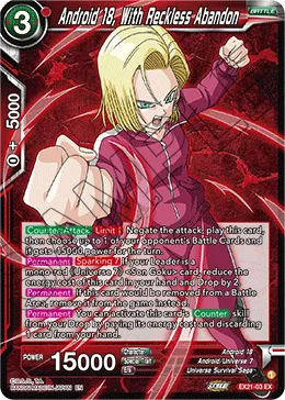 EX21-03 Android 18, With Reckless Abandon