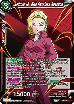 EX21-03 Android 18, With Reckless Abandon (Promo)