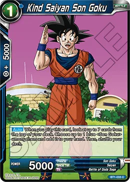 BT1-033 Kind Saiyan Son Goku