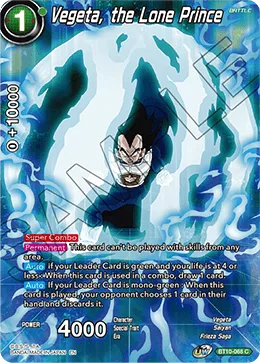 BT10-068 Vegeta, the Lone Prince (Promo)