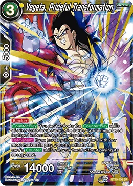 BT10-105 Vegeta, Prideful Transformation