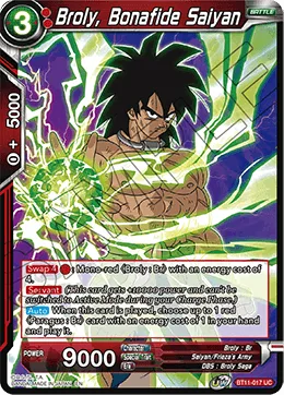 BT11-017 Broly, Bonafide Saiyan