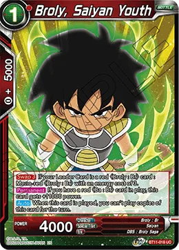 BT11-018 Broly, Saiyan Youth