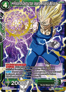 BT11-066 Prince of Destruction Vegeta, Prideful Warrior