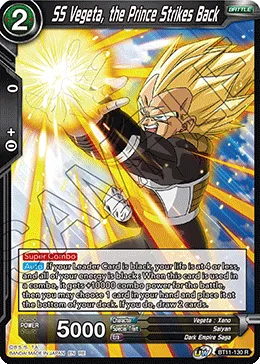 BT11-130 SS Vegeta, the Prince Strikes Back (Promo)