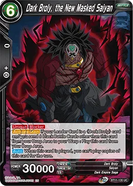 BT11-135 Dark Broly, the New Masked Saiyan