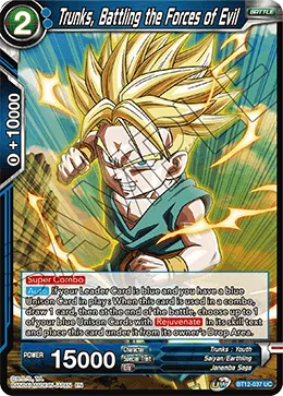 BT12-037 Trunks, Battling the Forces of Evil