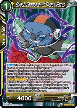 BT12-104 Sorbet, Commander of Frieza's Forces