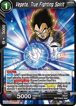 BT12-133 Vegeta, True Fighting Spirit