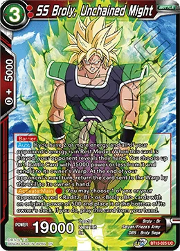 BT13-025 SS Broly, Unchained Might