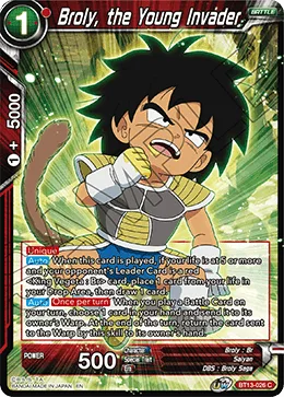 BT13-026 Broly, the Young Invader