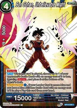 BT13-038 Son Gohan, Unbelievable Might