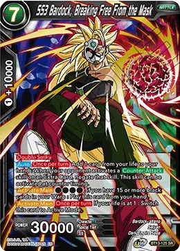 BT13-125 SS3 Bardock, Breaking Free From the Mask