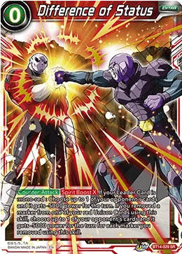 BT14-029 Difference of Status