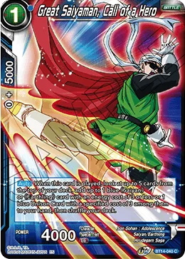 BT14-040 Great Saiyaman, Call of a Hero