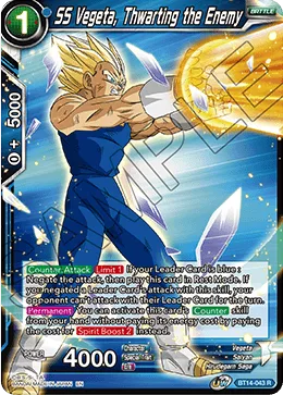 BT14-043 SS Vegeta, Thwarting the Enemy