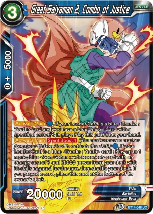 BT14-048 Great Saiyaman 2, Combo of Justice