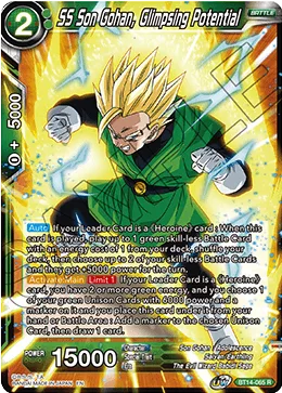 BT14-065 SS Son Gohan, Glimpsing Potential