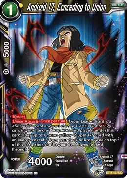 BT14-107 Android 17, Conceding to Union