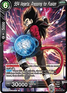 BT14-127 SS4 Vegeta, Prepping for Fusion