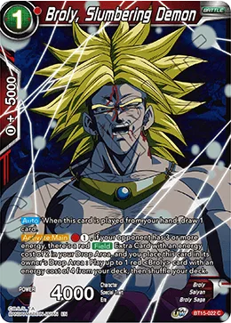 BT15-022 Broly, Slumbering Demon