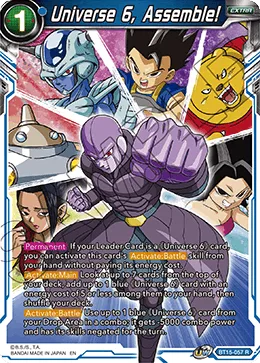 BT15-057 Universe 6, Assemble!