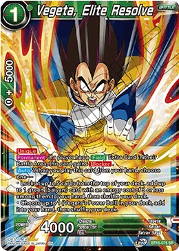 BT15-075 Vegeta, Elite Resolve