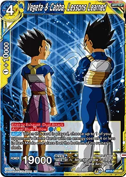 BT15-147 Vegeta & Cabba, Lessons Learned