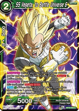 BT16-053 SS Vegeta, to Battle Universe 6