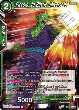 BT16-054 Piccolo, to Battle Universe 6
