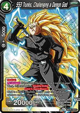 BT16-108 SS3 Trunks, Challenging a Demon God