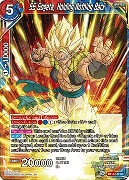 BT16-142 SS Gogeta, Holding Nothing Back