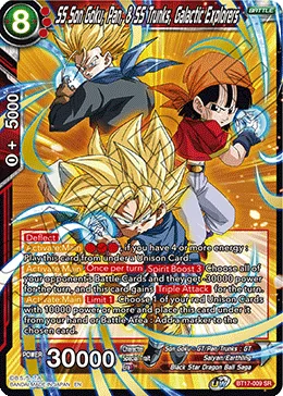 BT17-009 SS Son Goku, Pan, & SS Trunks, Galactic Explorers