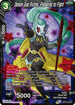 BT17-120 Demon God Putine, Preparing to Fight