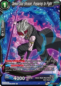 BT17-124 Demon God Shroom, Preparing to Fight