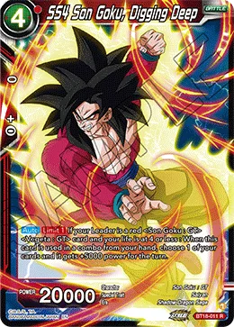 BT18-011 SS4 Son Goku, Digging Deep