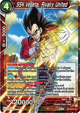 BT18-015 SS4 Vegeta, Rivalry United