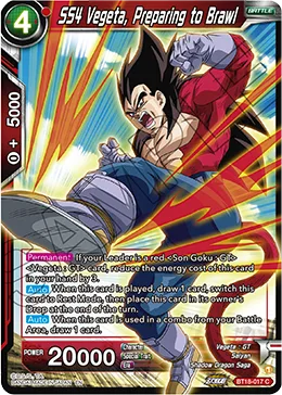 BT18-017 SS4 Vegeta, Preparing to Brawl