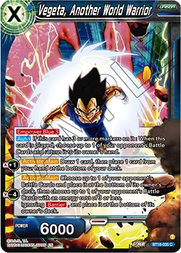 BT18-035 Vegeta, Another World Warrior