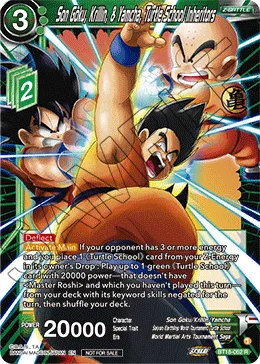 BT18-062 Son Goku, Krillin, & Yamcha, Turtle School Inheritors (Promo)