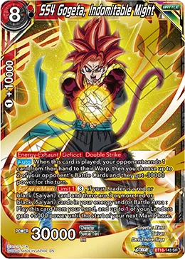 BT18-143 SS4 Gogeta, Indomitable Might