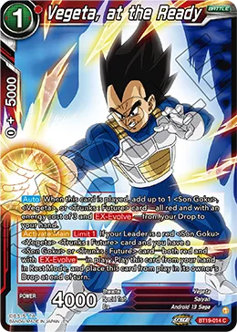 BT19-014 Vegeta, at the Ready