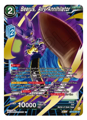 BT19-036 Beerus, Airy Annihilator