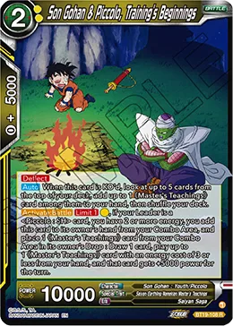 BT19-108 Son Gohan & Piccolo, Training's Beginnings