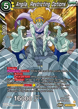 BT19-116 Angila, Restricting Options